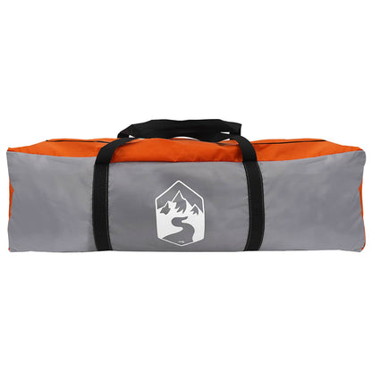 Tipi Tent Grijs en Oranje 800 x 800 x 430 cm Polyester en staal