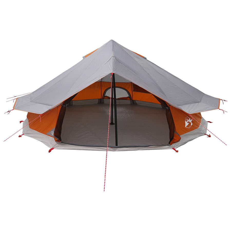Tipi Tent Grijs en Oranje 800 x 800 x 430 cm Polyester en staal