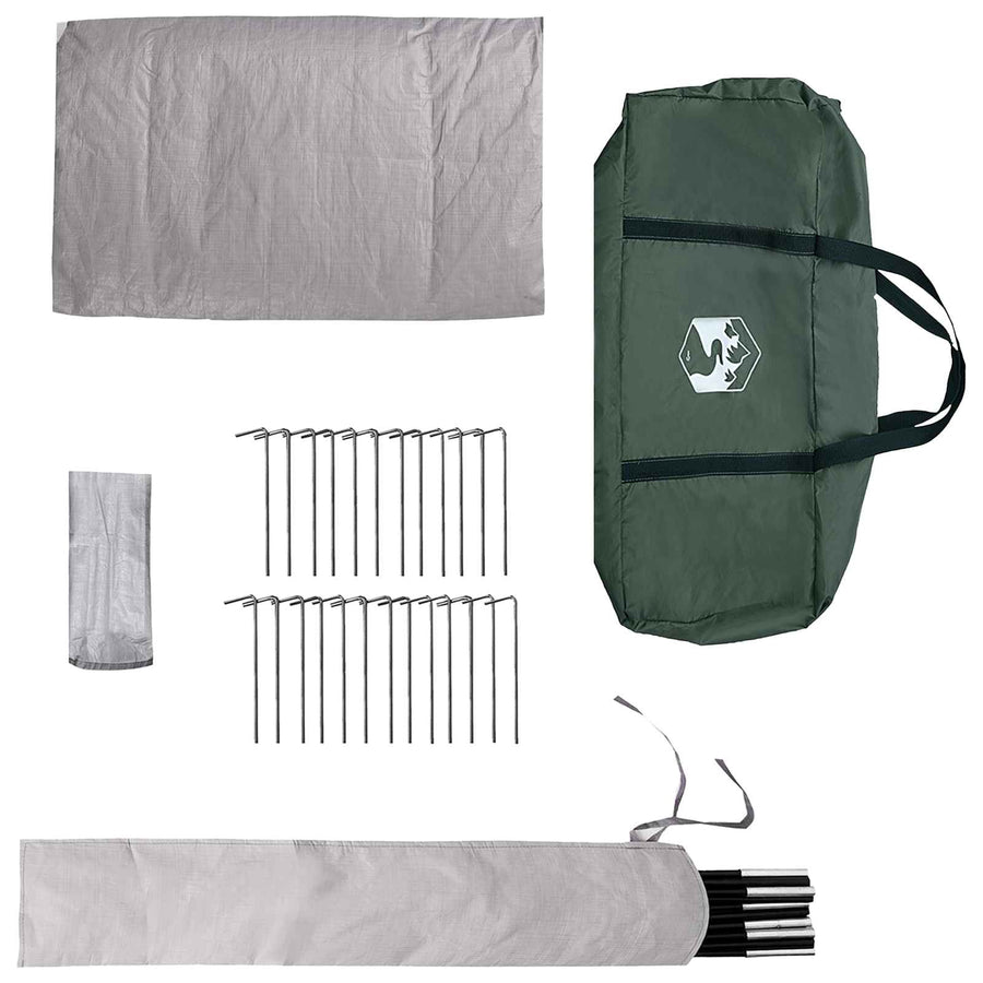 Tipi Tent Legergroen 800 x 800 x 430 cm Polyester en staal