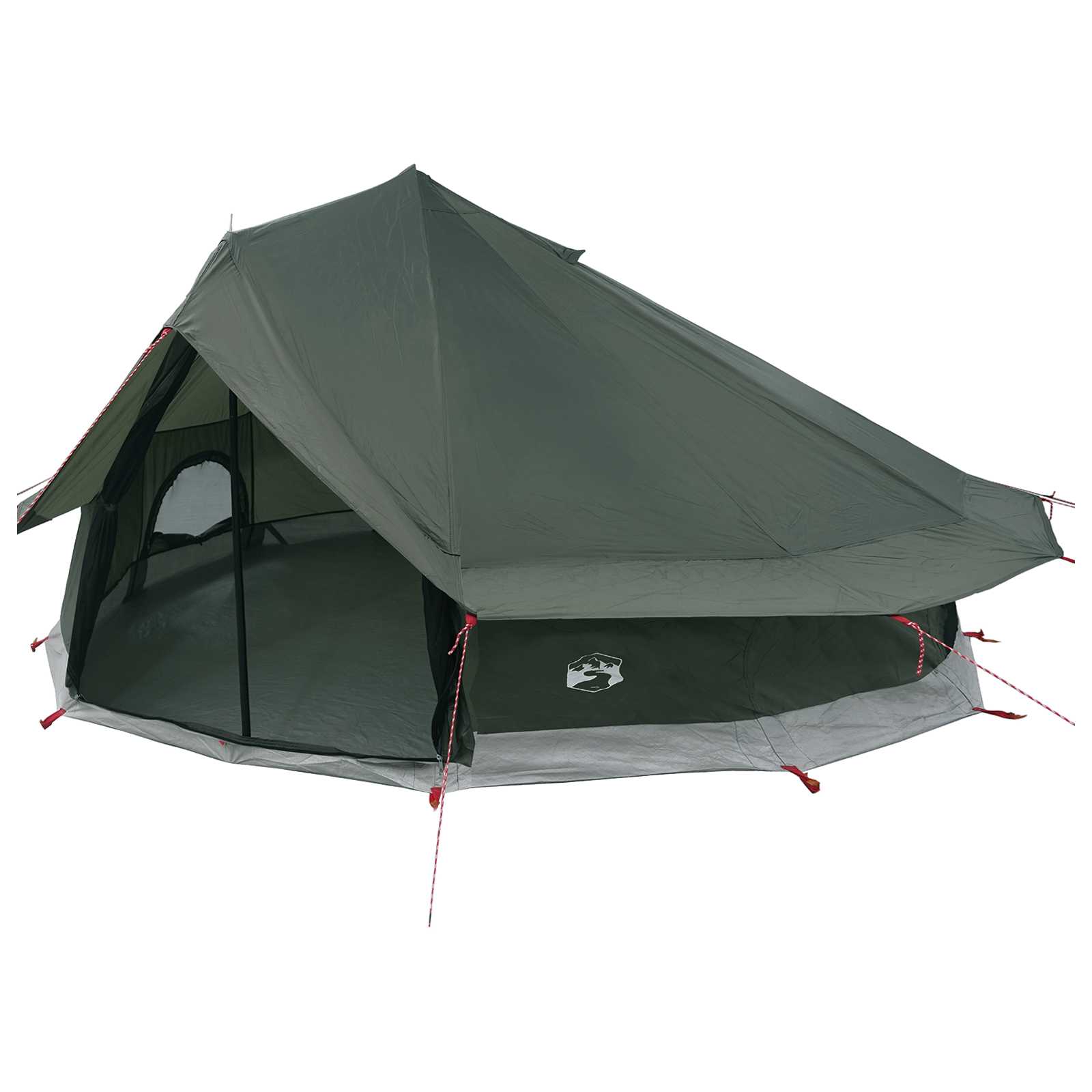 Tipi Tent Legergroen 800 x 800 x 430 cm Polyester en staal