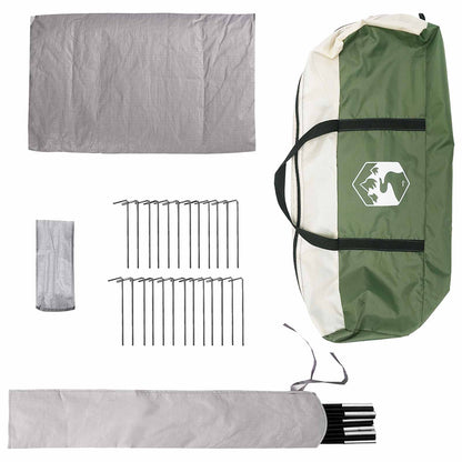 Tipi Tent met dak Groen 250 x 250 cm Polyester en staal