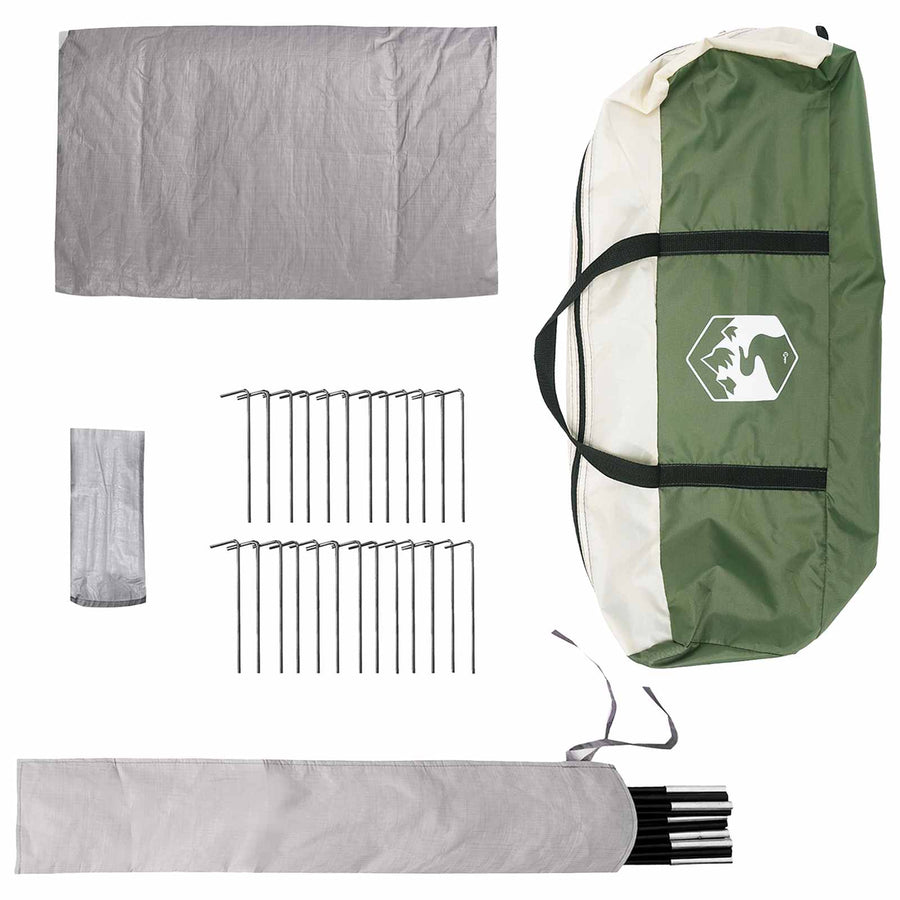 Tipi Tent met dak Groen 250 x 250 cm Polyester en staal