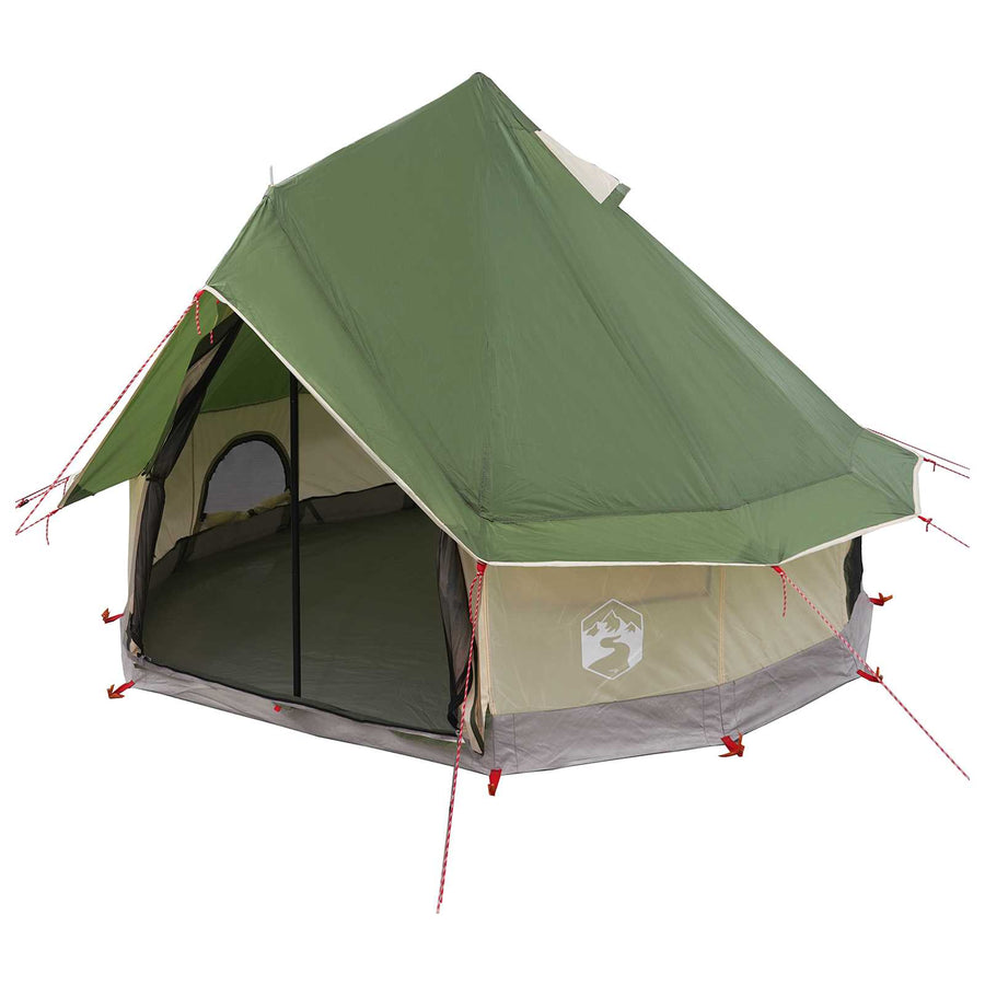 Tipi Tent met dak Groen 250 x 250 cm Polyester en staal