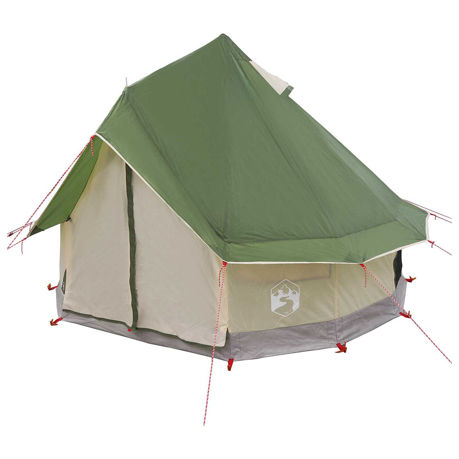 Tipi Tent met dak Groen 250 x 250 cm Polyester en staal