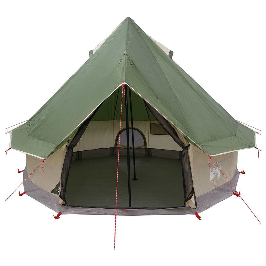 Tipi Tent met dak Groen 250 x 250 cm Polyester en staal