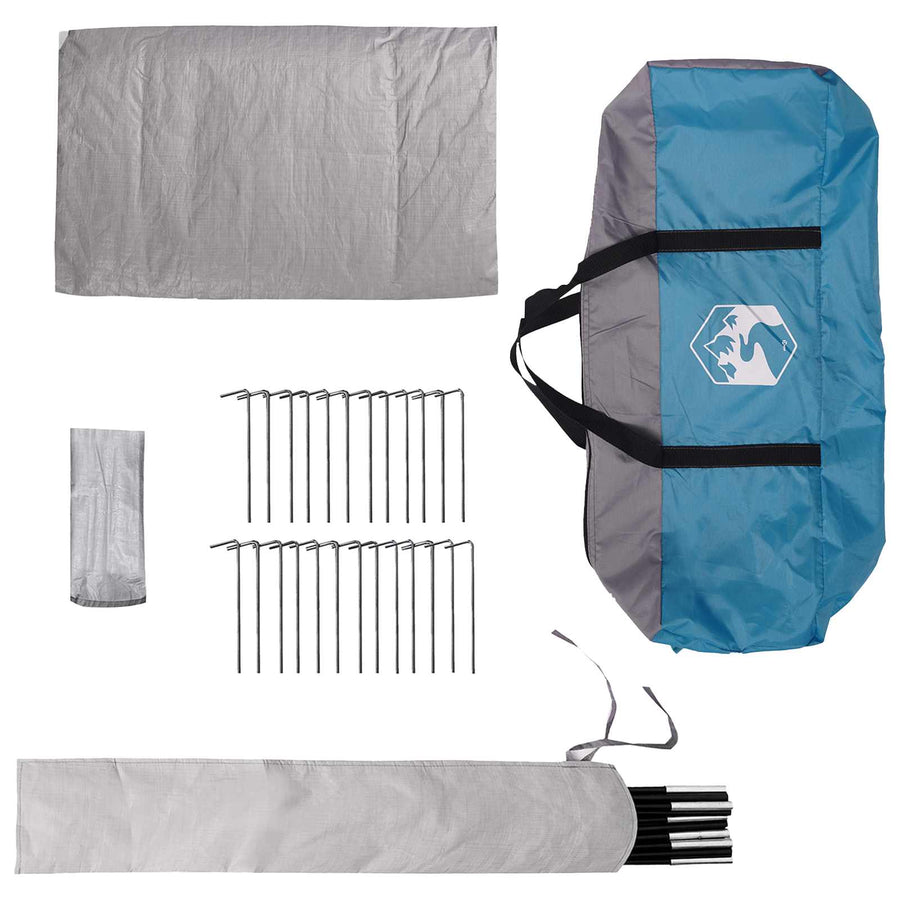 Tipi Tent met dak Blauw 250 x 250 cm Polyester en staal