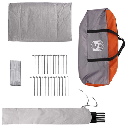 Tipi Tent Grijs en Oranje 250 x 250 cm Polyester en staal