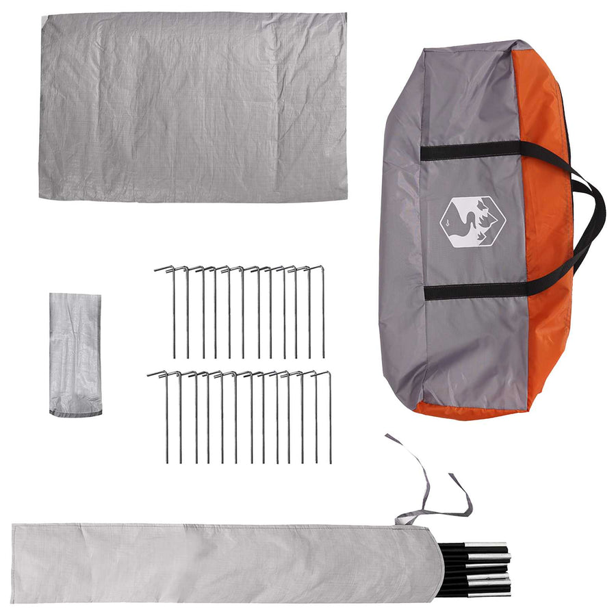 Tipi Tent Grijs en Oranje 250 x 250 cm Polyester en staal