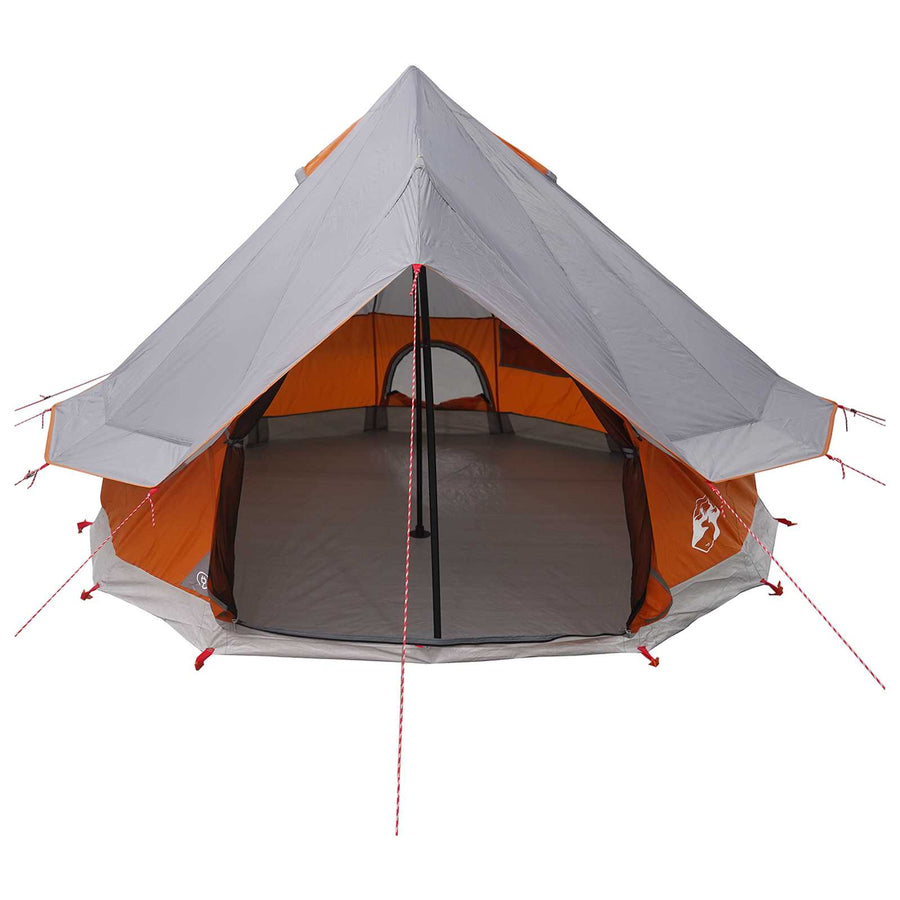 Tipi Tent Grijs en Oranje 250 x 250 cm Polyester en staal