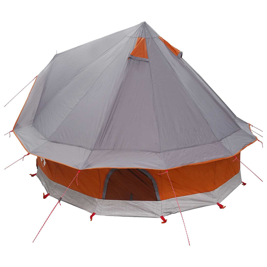 Tipi Tent Grijs en Oranje 250 x 250 cm Polyester en staal