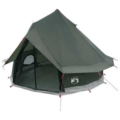 Tipi Tent met dak Legergroen 250 x 250 cm Polyester en staal