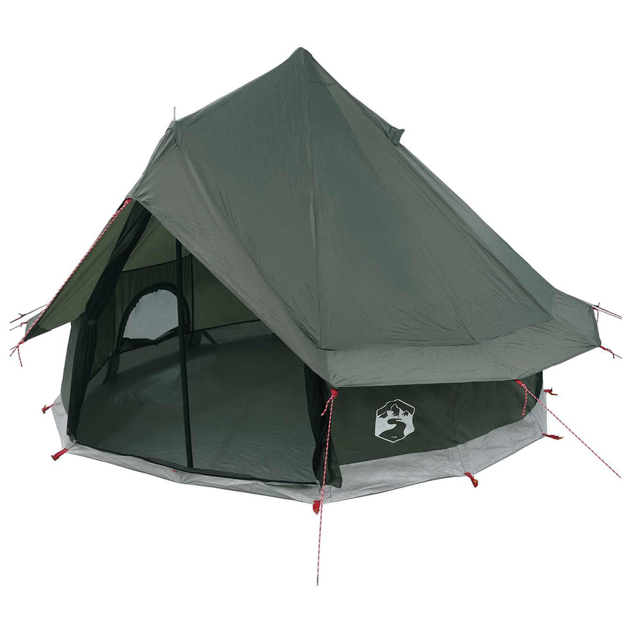 Tipi Tent met dak Legergroen 250 x 250 cm Polyester en staal