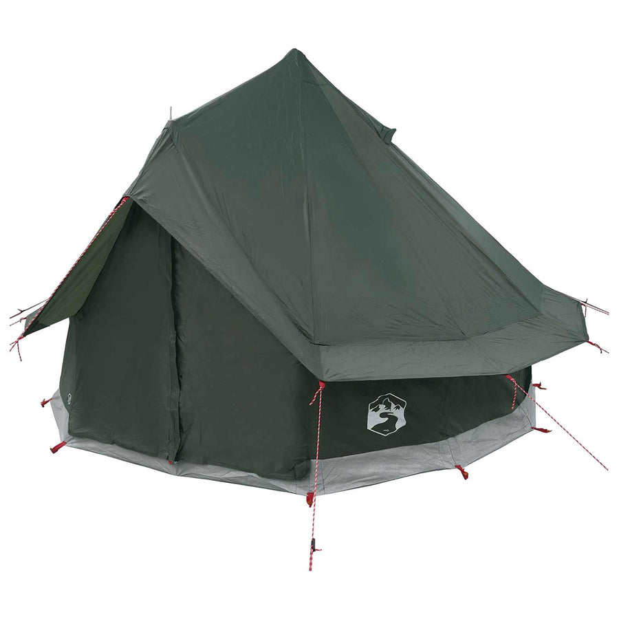 Tipi Tent met dak Legergroen 250 x 250 cm Polyester en staal