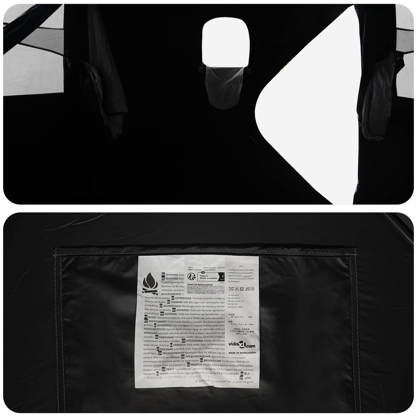 Jacht Tent Wit Blackout 143 x 143 x 165 cm Polyester en staal
