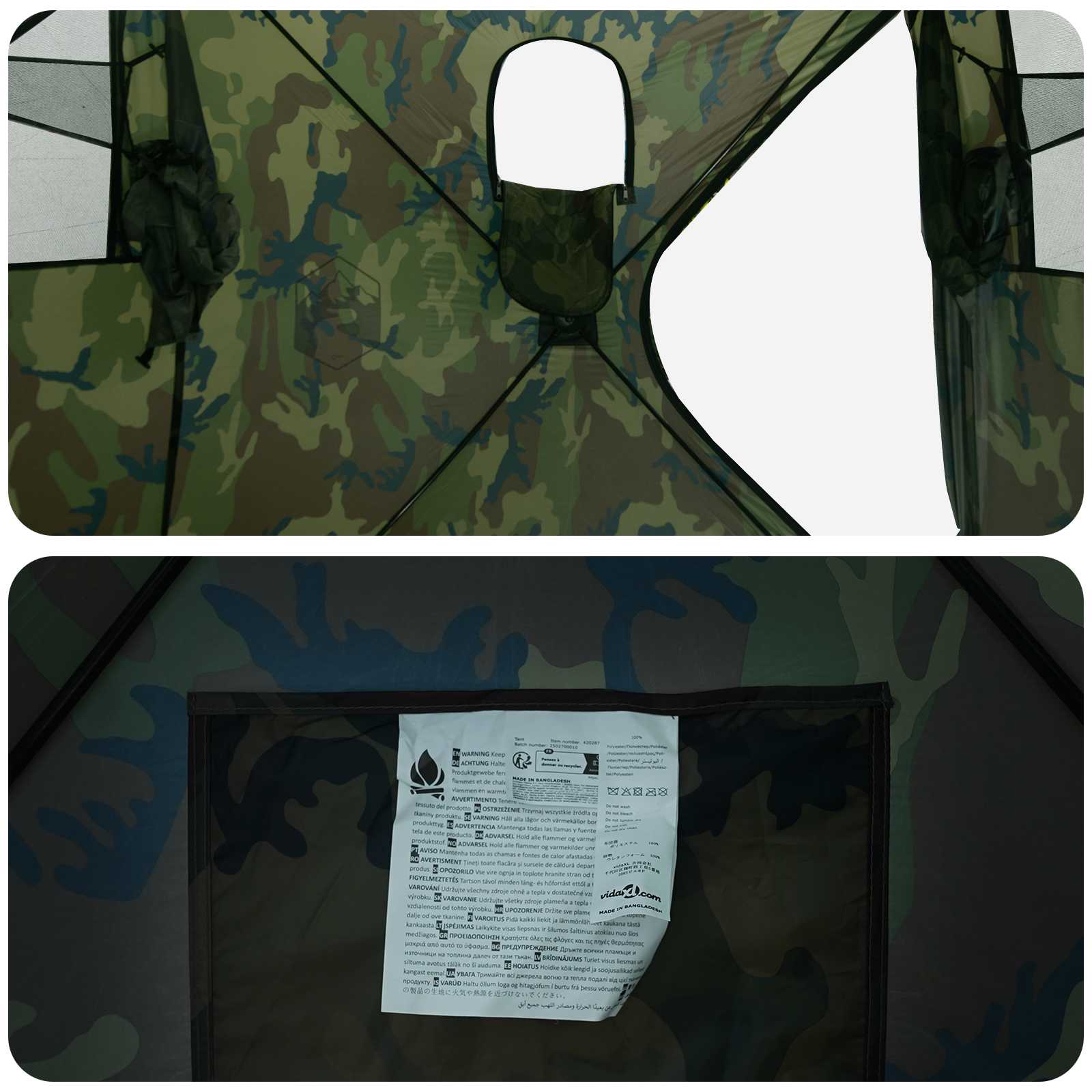 Jacht Tent Camouflage 143 x 143 x 165 cm Polyester en staal