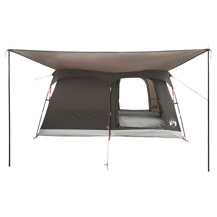 Gezinstent met dak Bruin Grijs 320 x 210 x 180 cm Polyester