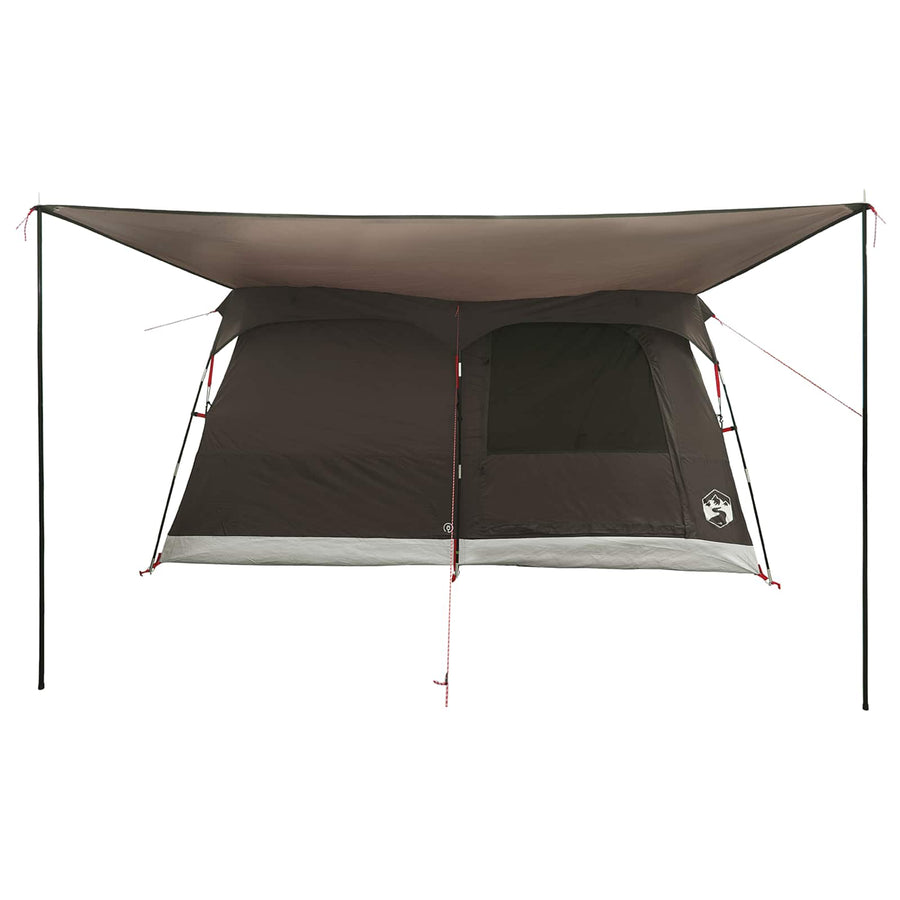Gezinstent met dak Bruin Grijs 320 x 210 x 180 cm Polyester