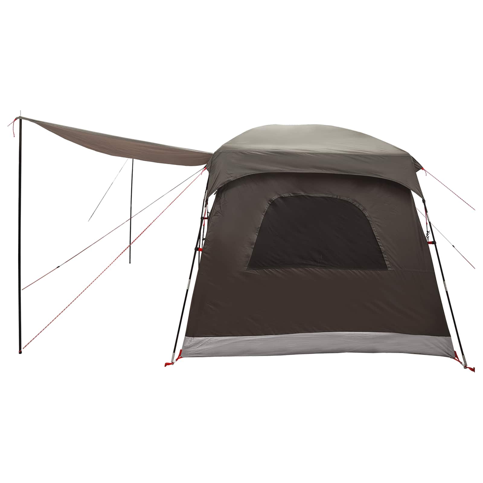 Gezinstent met dak Bruin Grijs 320 x 210 x 180 cm Polyester