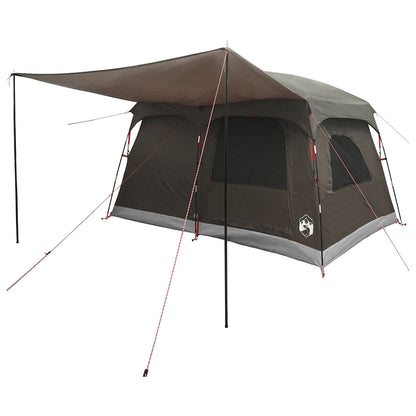Gezinstent met dak Bruin Grijs 380 x 260 x 190 cm Polyester