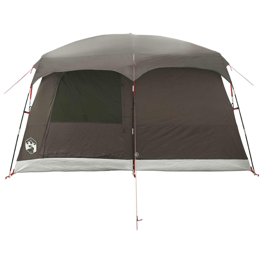 Gezinstent met dak Bruin Grijs 380 x 260 x 190 cm Polyester