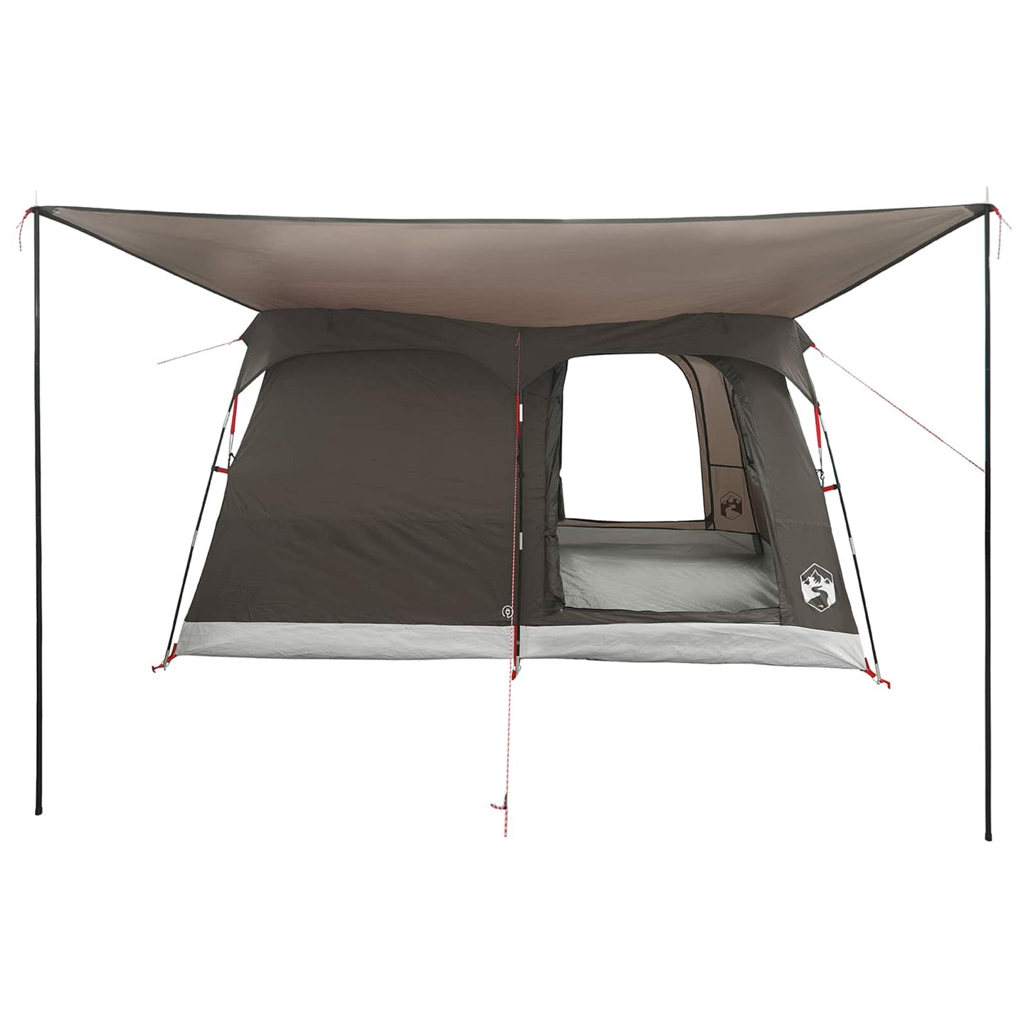 Gezinstent met dak Bruin Grijs 380 x 260 x 190 cm Polyester