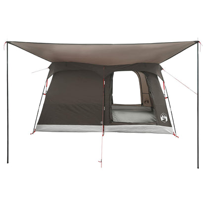Gezinstent met dak Bruin Grijs 380 x 260 x 190 cm Polyester