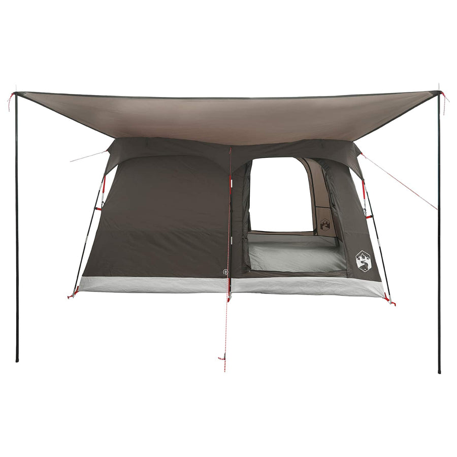 Gezinstent met dak Bruin Grijs 380 x 260 x 190 cm Polyester