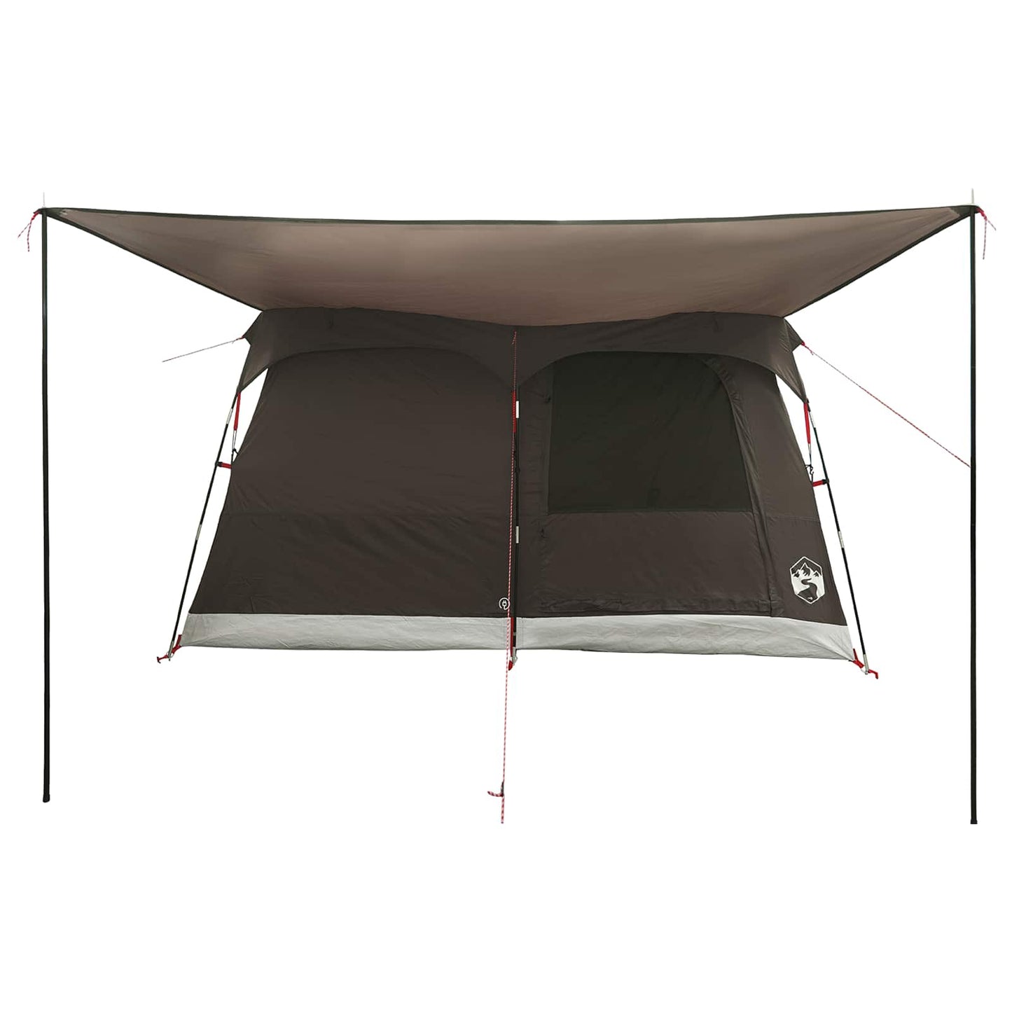Gezinstent met dak Bruin Grijs 380 x 260 x 190 cm Polyester