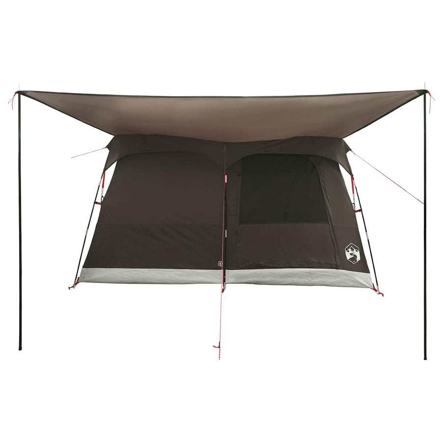 Gezinstent met dak Bruin Grijs 380 x 260 x 190 cm Polyester