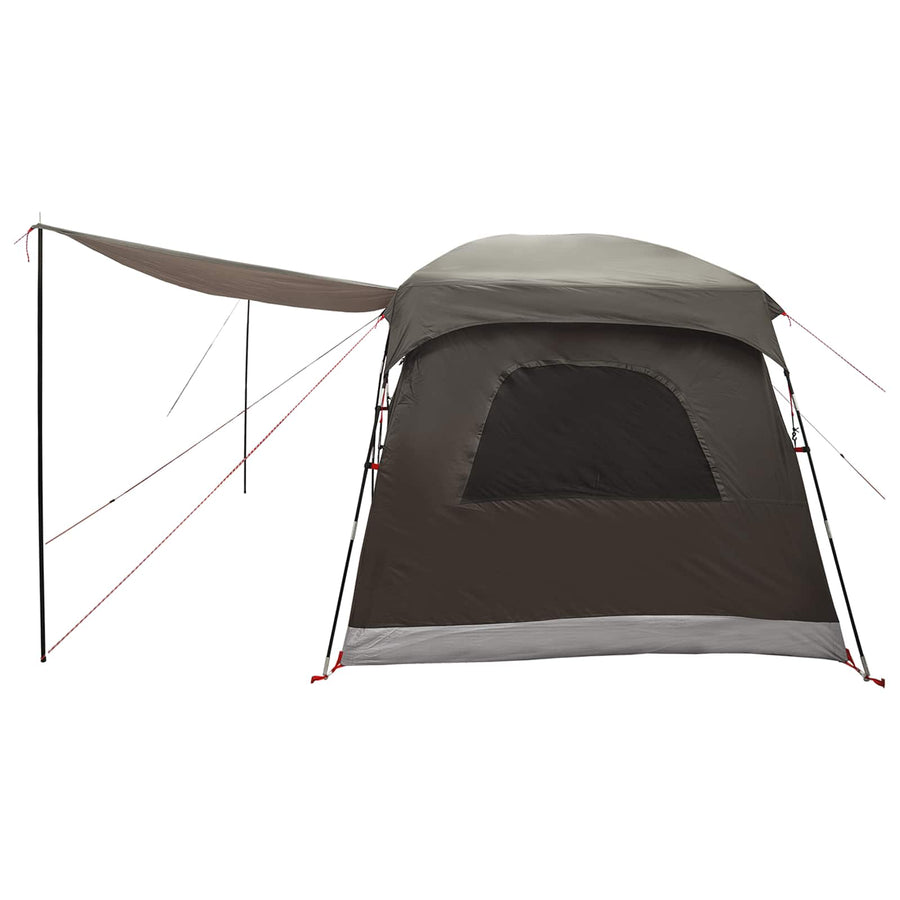 Gezinstent met dak Bruin Grijs 380 x 260 x 190 cm Polyester