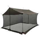 Campingzeil 340x260x220 cm bruin grijs