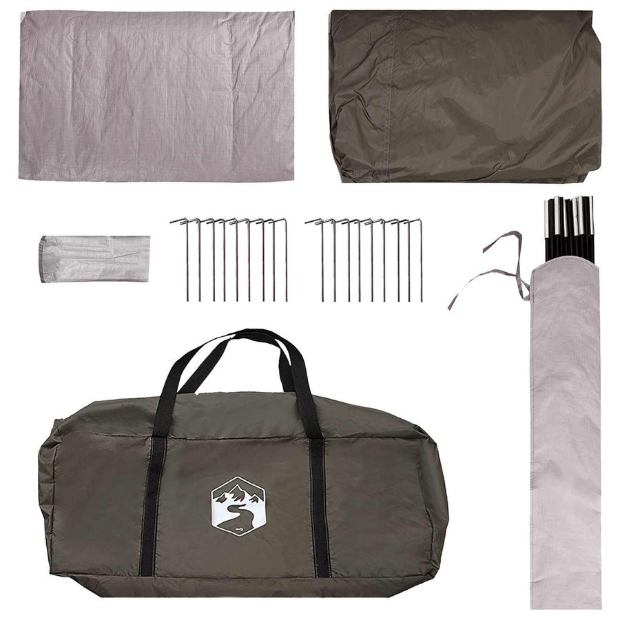 Huisje Tent Met Dak 12-Persoons Polyester En Staal 12 personen