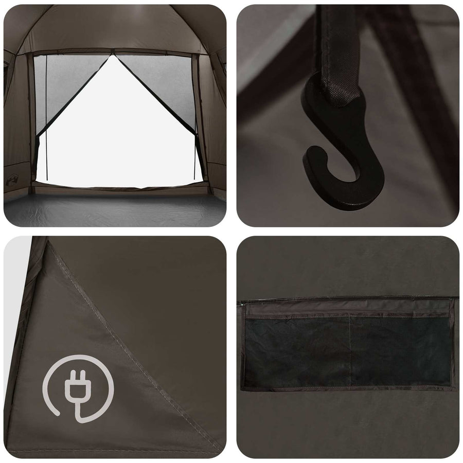 Huisje Tent Met Dak 8-Persoons Polyester En Staal 8 personen
