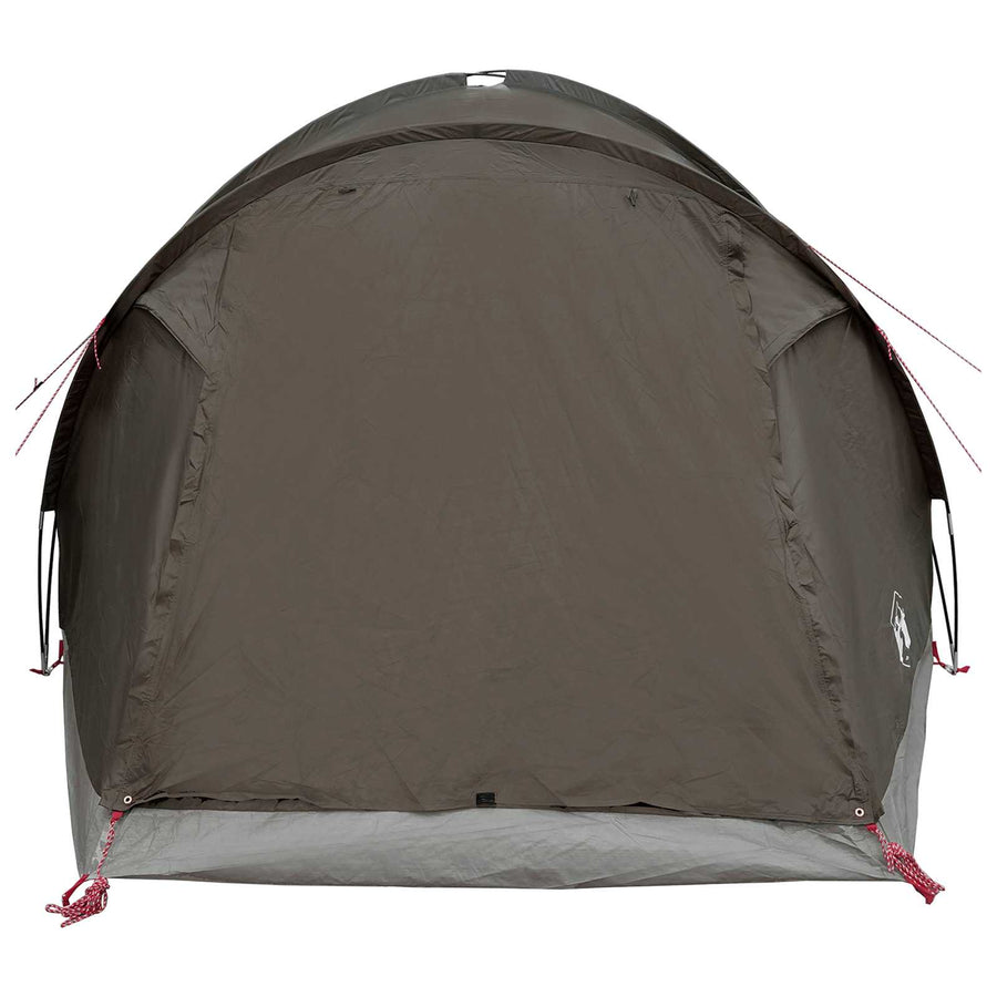 Huisje Tent met dak Bruin grijs 4-persoons Polyester en staal