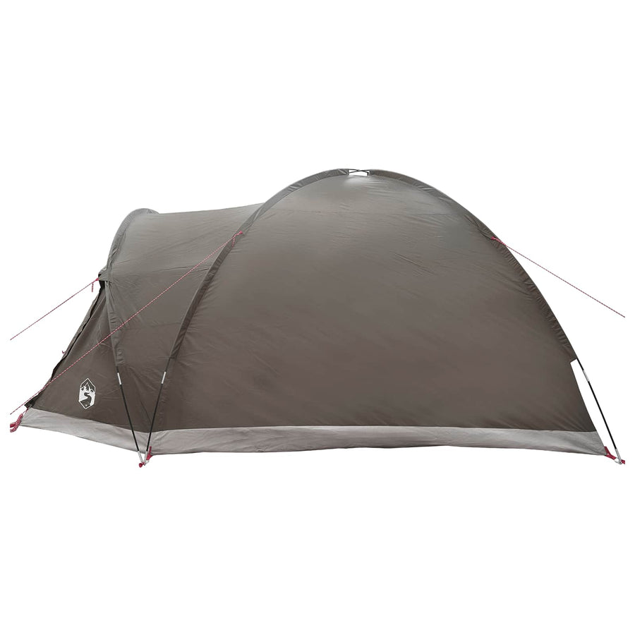 Huisje Tent met dak Bruin grijs 4-persoons Polyester en staal