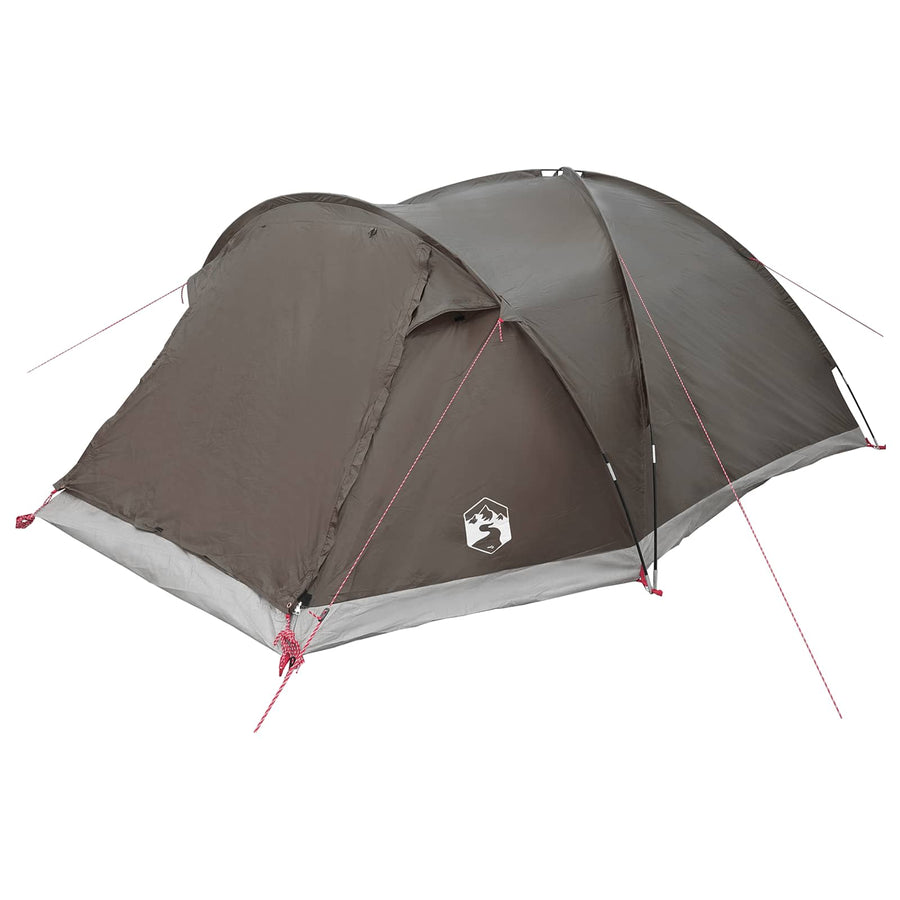 Huisje Tent met dak Bruin grijs 6-persoons Polyester en staal
