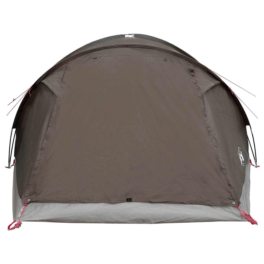 Huisje Tent met dak Bruin grijs 6-persoons Polyester en staal