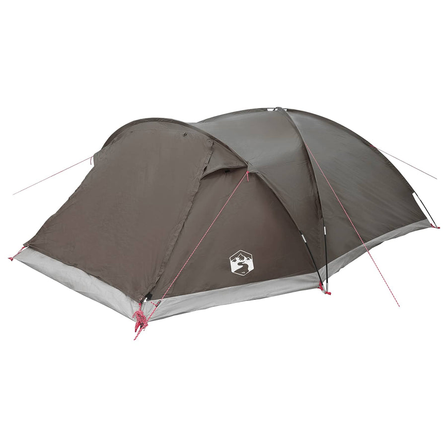 Huisje Tent met dak Bruin grijs 8-persoons Polyester en staal