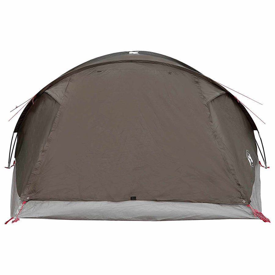 Huisje Tent met dak Bruin grijs 8-persoons Polyester en staal