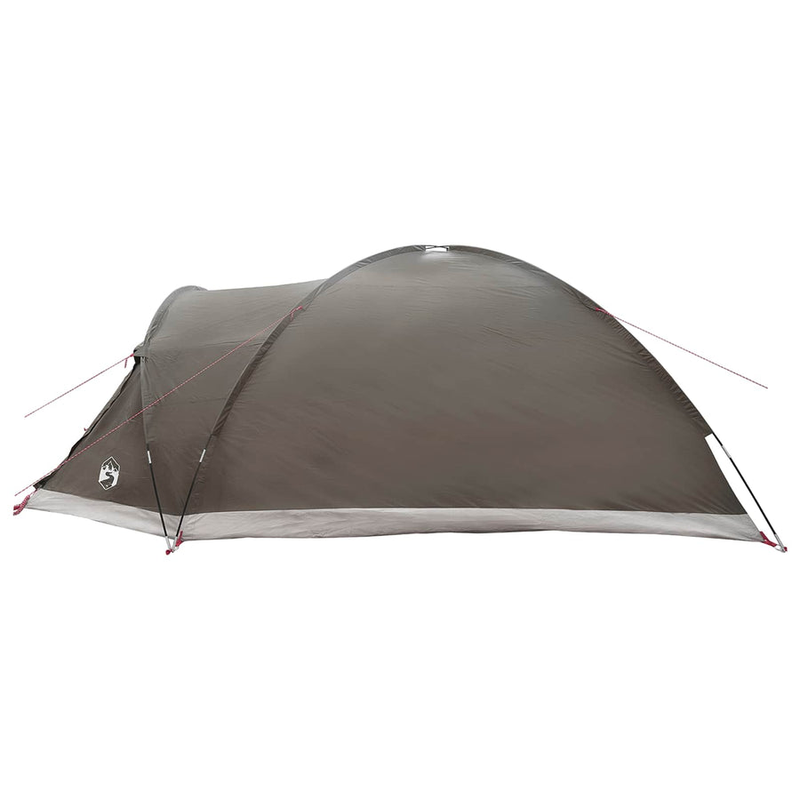 Huisje Tent met dak Bruin grijs 8-persoons Polyester en staal