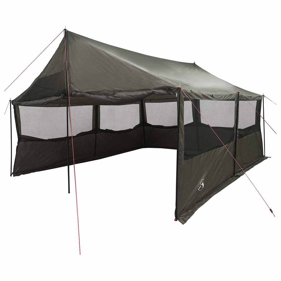 Gezinstent Bruin grijs 450 x 400 x 265 cm Polyester en staal