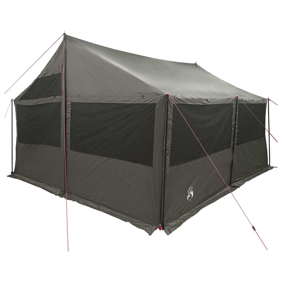 Gezinstent Bruin grijs 450 x 400 x 265 cm Polyester en staal