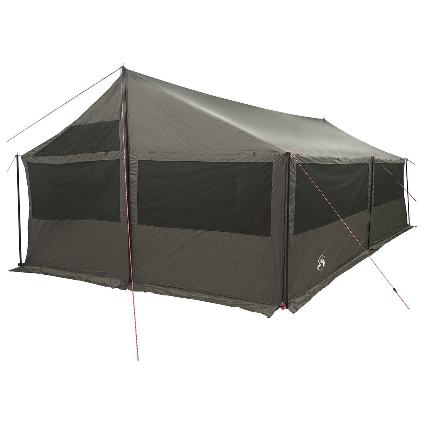 Gezinstent Bruin grijs 600 x 400 x 268 cm Polyester en staal