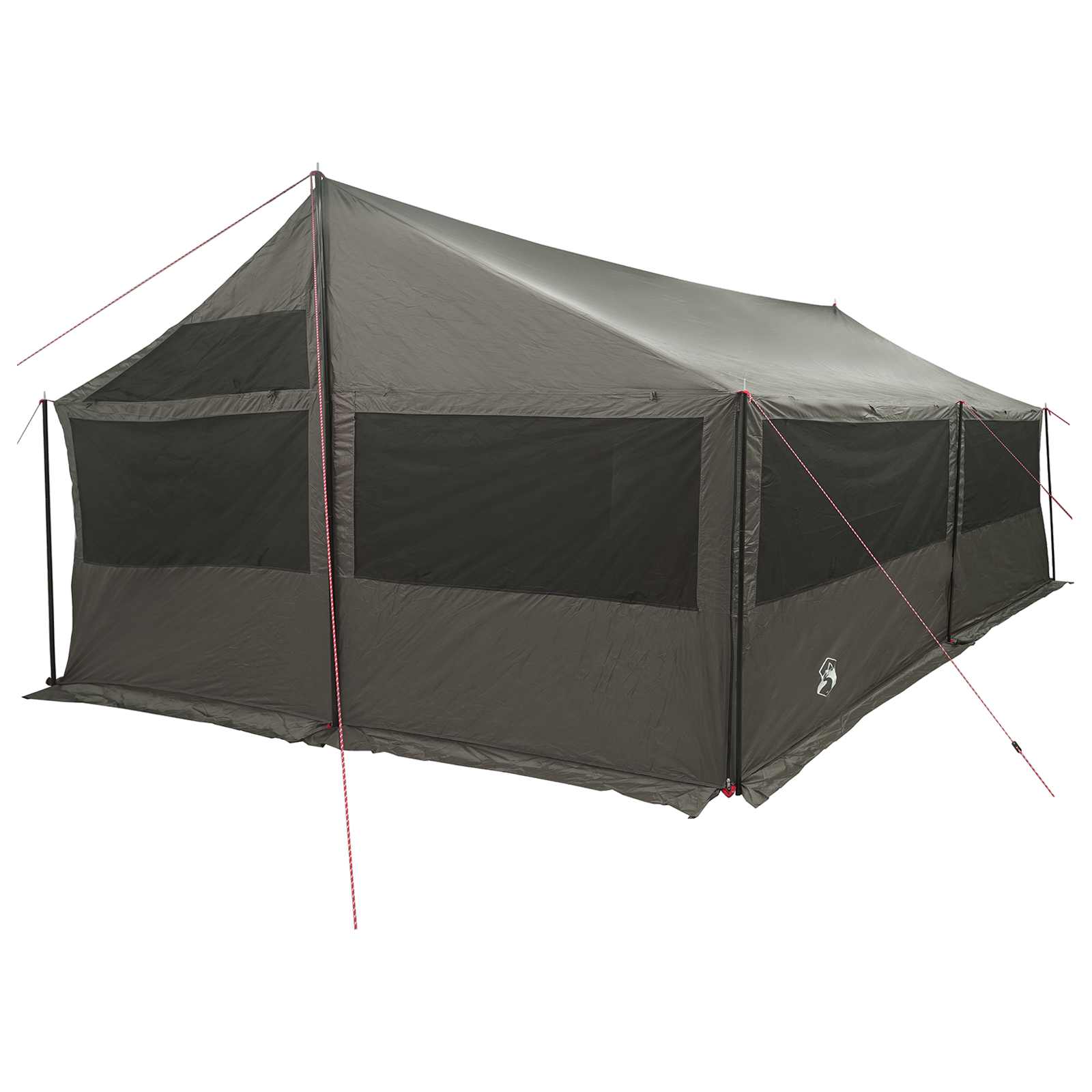 Gezinstent Bruin grijs 600 x 400 x 268 cm Polyester en staal
