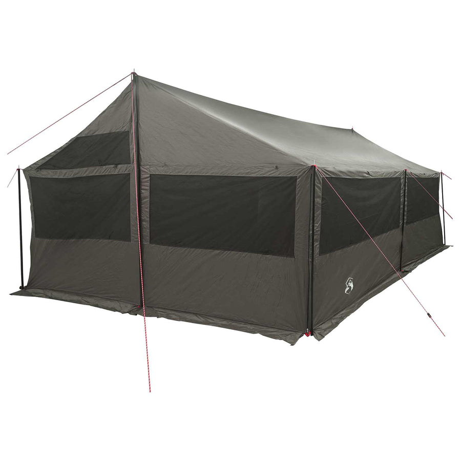 Gezinstent Bruin grijs 600 x 400 x 268 cm Polyester en staal