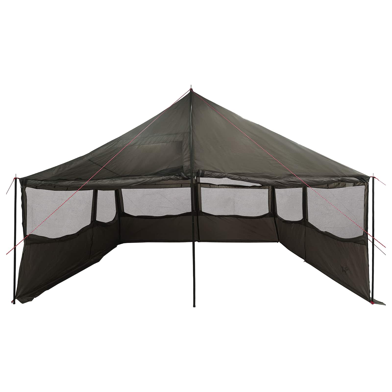 Gezinstent Bruin grijs 600 x 400 x 268 cm Polyester en staal