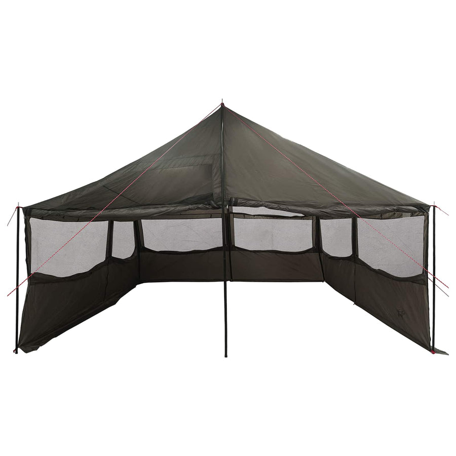 Gezinstent Bruin grijs 600 x 400 x 268 cm Polyester en staal
