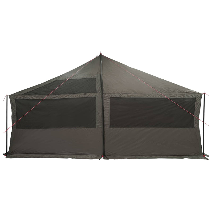 Gezinstent Bruin grijs 600 x 400 x 268 cm Polyester en staal