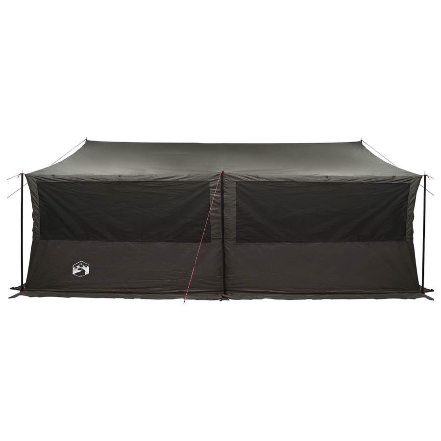 Gezinstent Bruin grijs 600 x 400 x 268 cm Polyester en staal
