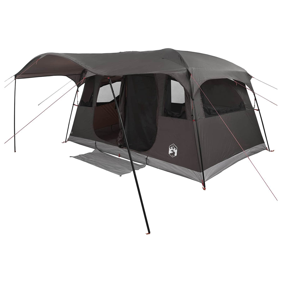 Tunneltent Bruin Grijs 366 x 244 x 198 cm Polyester en staal